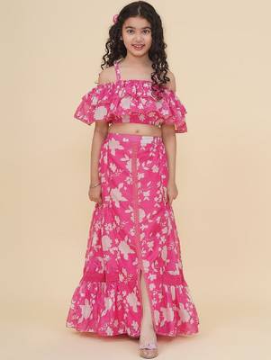 Girls printed ready to wear lehenga & blouse 1