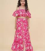 Girls printed ready to wear lehenga & blouse
