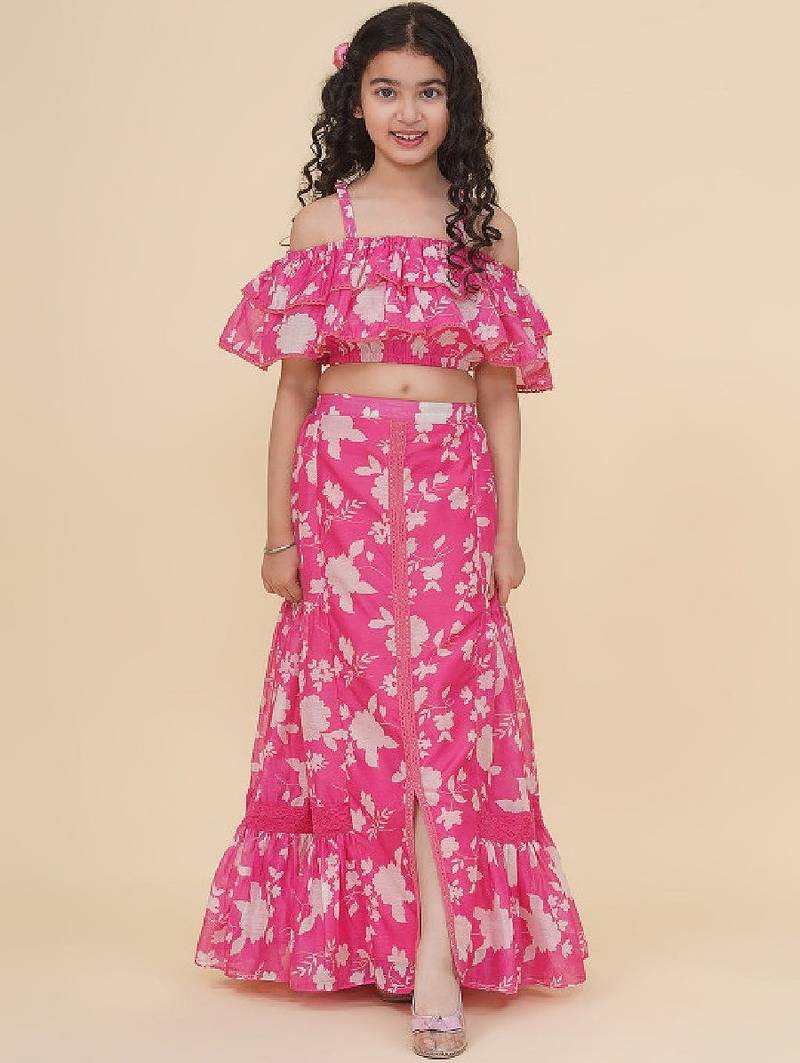 Girls printed ready to wear lehenga & blouse