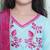 Girls floral embroidered sequinned anarkali kurta with trousers & dupatta