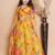 Girls printed v-neck sequinned ready to wear lehenga & blouse