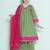 Girls floral embroidered anarkali kurta with trousers & dupatta