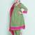 Girls floral embroidered anarkali kurta with trousers & dupatta