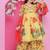 Girls floral printed v-neck anarkali kurta with sharara & dupatta