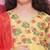 Girls floral printed v-neck anarkali kurta with sharara & dupatta