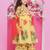 Girls floral printed v-neck anarkali kurta with sharara & dupatta