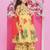 Girls floral printed v-neck anarkali kurta with sharara & dupatta