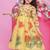 Girls floral printed v-neck anarkali kurta with sharara & dupatta