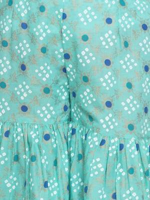 Girls ethnic motifs printed gotta patti straight kurti set 3