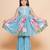 Girls floral printed empire gotta patti a-line kurta with sharara