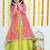 Girls girls printed sequinned ready to wear lehenga with blouse & shrug