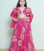 Girls printed gotta patti ready to wear lehenga & blouse with dupatta