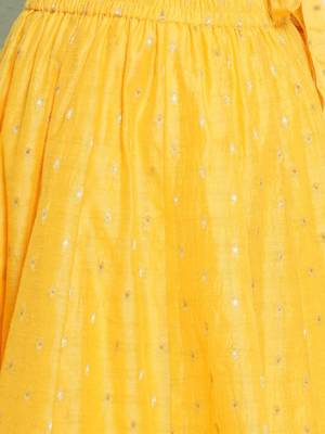 Girls embroidered gotta patti ready to wear lehenga & blouse with dupatta 4