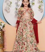 Girls printed ready to wear lehenga & blouse with dupatta