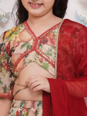 Girls printed ready to wear lehenga & blouse with dupatta 2