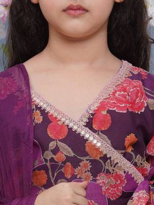 Girls printed ready to wear lehenga & blouse with dupatta 2