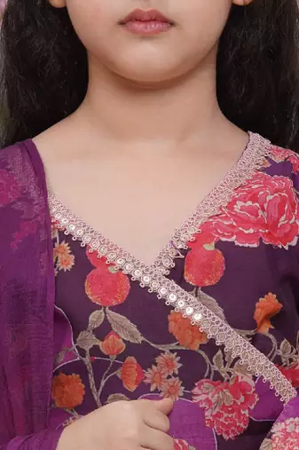 Girls printed ready to wear lehenga & blouse with dupatta