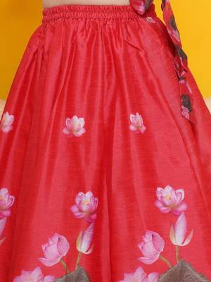Girls printed ready to wear lehenga & blouse with dupatta 3