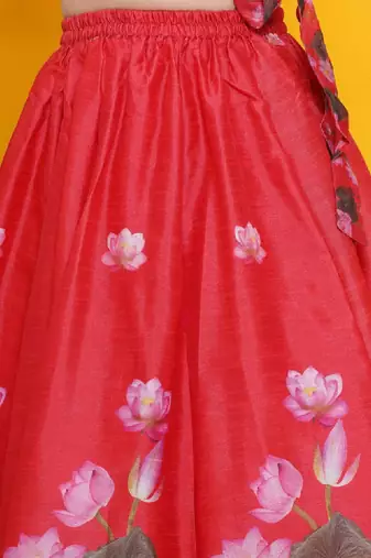 Girls printed ready to wear lehenga & blouse with dupatta