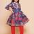 Girls floral printed gotta patti pure cotton anarkali kurta with palazzos