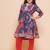 Girls floral printed gotta patti pure cotton anarkali kurta with palazzos