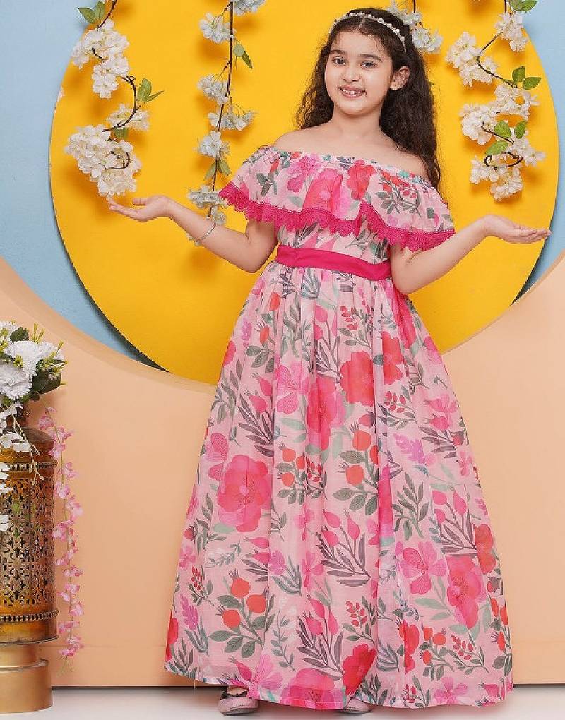 Floral printed maxi dress