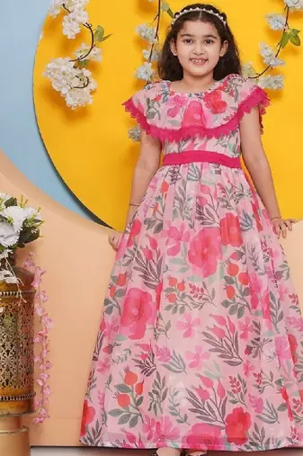 Floral printed maxi dress