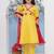 Girls floral embroidered angrakha gotta patti pure cotton kurta with trousers & with dupatta