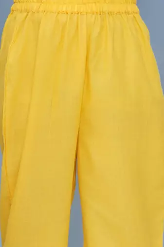 Girls floral embroidered angrakha gotta patti pure cotton kurta with trousers & with dupatta