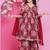 Girls floral printed empire gotta patti kurta with sharara & with dupatta