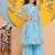 Girls floral printed regular gotta patti kurta with sharara & with dupatta