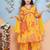 Girls floral printed empire gotta patti kurta with sharara & with dupatta