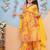 Girls floral printed empire gotta patti kurta with sharara & with dupatta