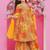 Girls floral printed empire gotta patti kurta with sharara & with dupatta