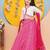 Girls floral embroidered ready to wear cotton lehenga & blouse & dupatta