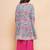 Girls floral printed empire gotta patti pure cotton kurta with sharara