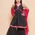 Girls ethnic motifs printed empire sequinned pure cotton kurta with sharara