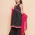 Girls ethnic motifs printed empire sequinned pure cotton kurta with sharara
