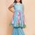 Girls floral printed empire gotta patti kurta with sharara