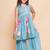 Girls floral printed empire gotta patti kurta with sharara