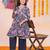 Girls floral printed empire gotta patti pure cotton kurta with palazzos