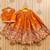 Girls orange embroidered ready to wear lehenga & choli