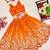 Girls orange embroidered ready to wear lehenga & choli