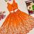 Girls orange embroidered ready to wear lehenga & choli
