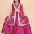 Girls floral printed sequinned ready to wear lehenga & blouse with shrug