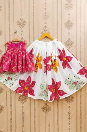 Tie and dye kedar printed lehenga choli