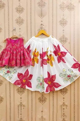 Tie and dye kedar printed lehenga choli