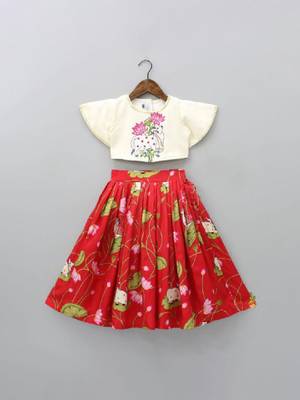Kapila printed silk lehenga choli 1