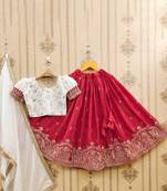Gajraj embroidered silk lehenga choli with dupatta