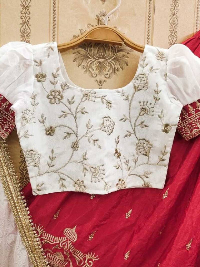 Gajraj embroidered silk lehenga choli with dupatta